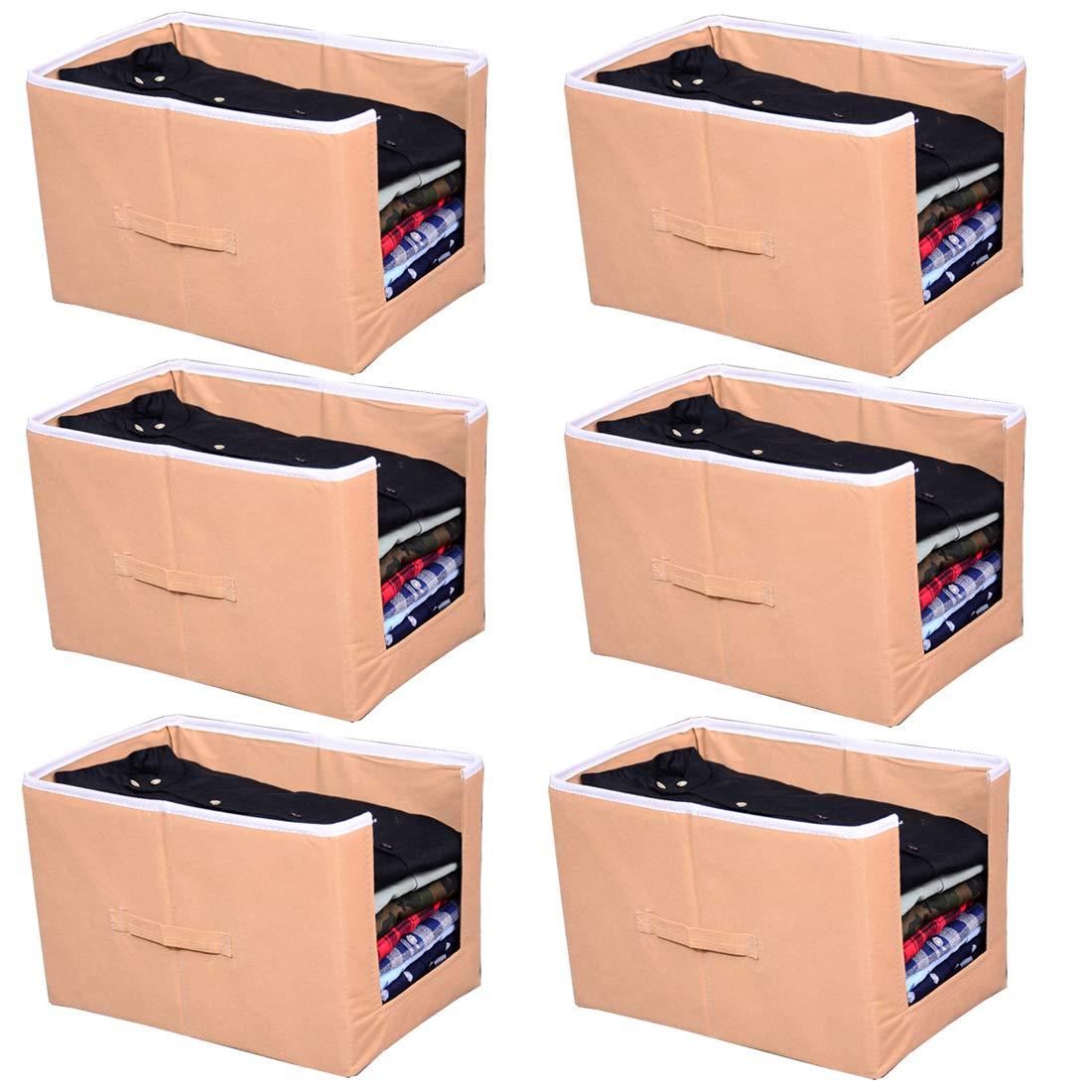Foldable Closet Organizers – Stackable Shirt & Clothing Storage (Pack of 6) - My Store