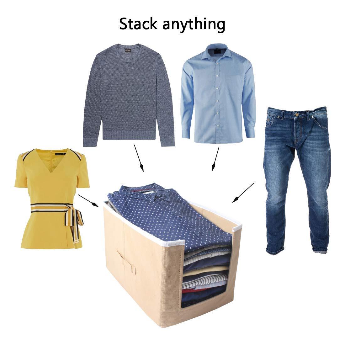 Foldable Closet Organizers – Stackable Shirt & Clothing Storage (Pack of 6) - My Store