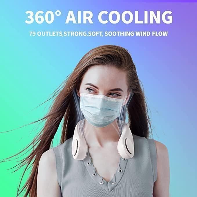 Portable Bladeless Neck Fan – Rechargeable Hanging Cooling Solution - My Store
