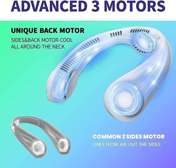 Portable Bladeless Neck Fan – Rechargeable Hanging Cooling Solution - My Store