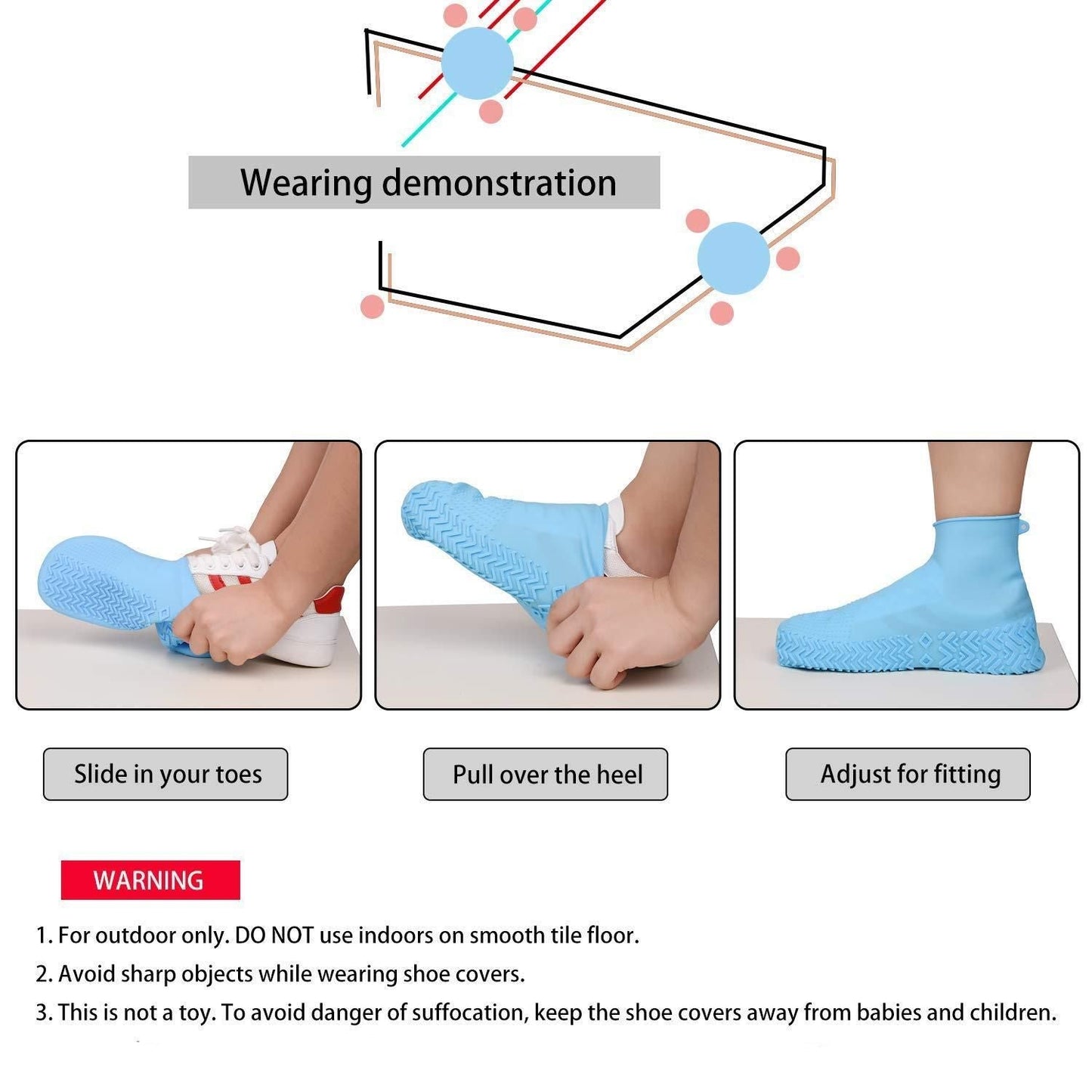 Reusable Silicone Waterproof Shoe Covers – Anti - Skid & Durable Protector - My Store