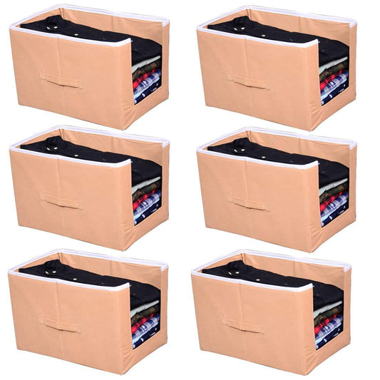 Foldable Closet Organizers – Stackable Shirt & Clothing Storage (Pack of 6) - My Store