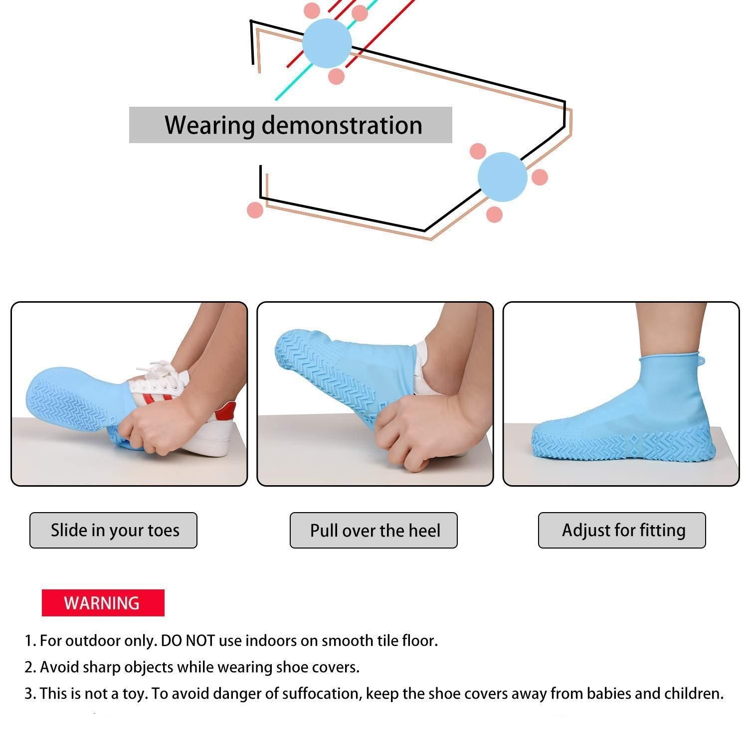 Reusable Silicone Waterproof Shoe Covers – Anti - Skid & Durable Protector - My Store